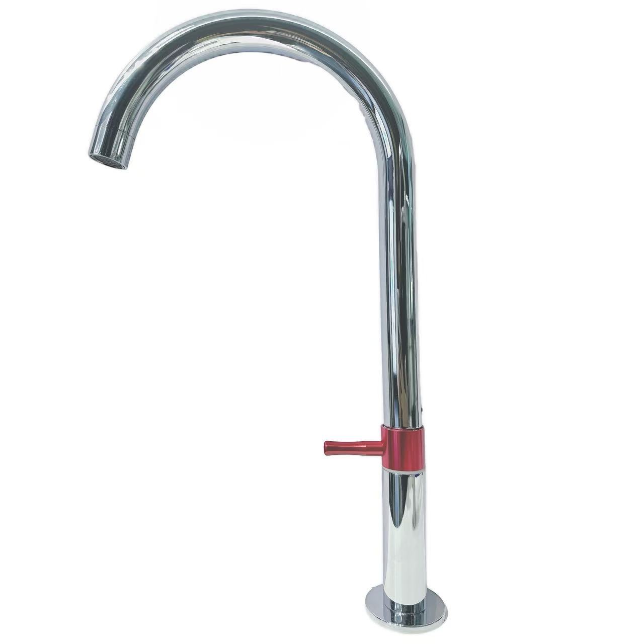Kiiltävä High-arch Gooseneck yksi kylmä keittiön pesuallashana