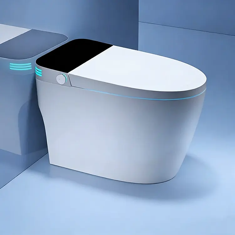 LED-digitaalinäyttö Automaattinen kansi Flip-Top Foam Shield Siphon Smart WC