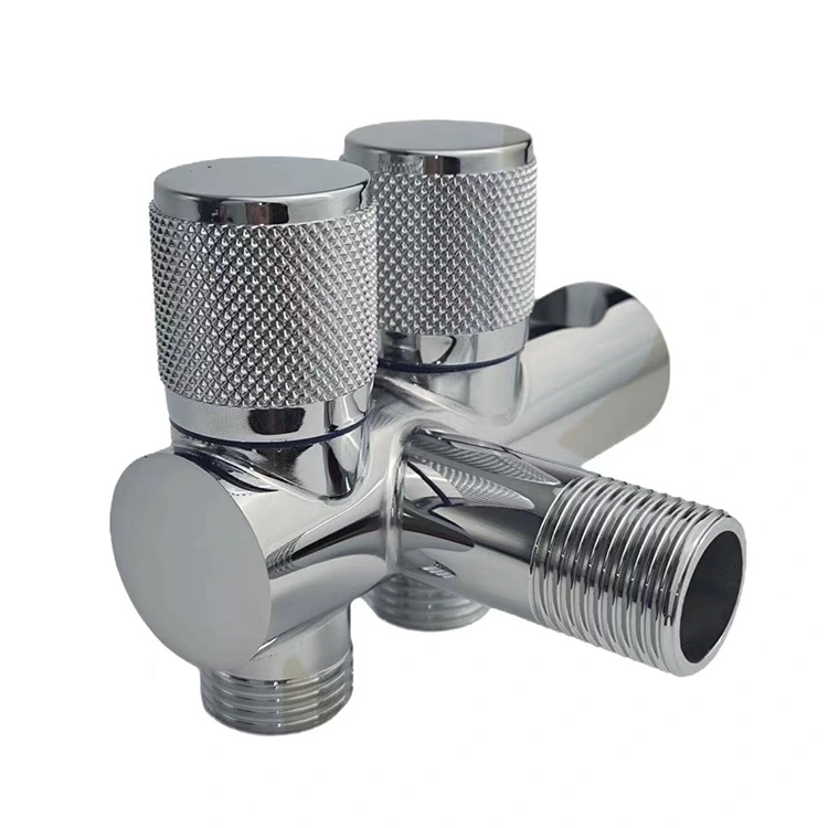 Seinälle kiinnitettävä kaksoiskulmaventtiili